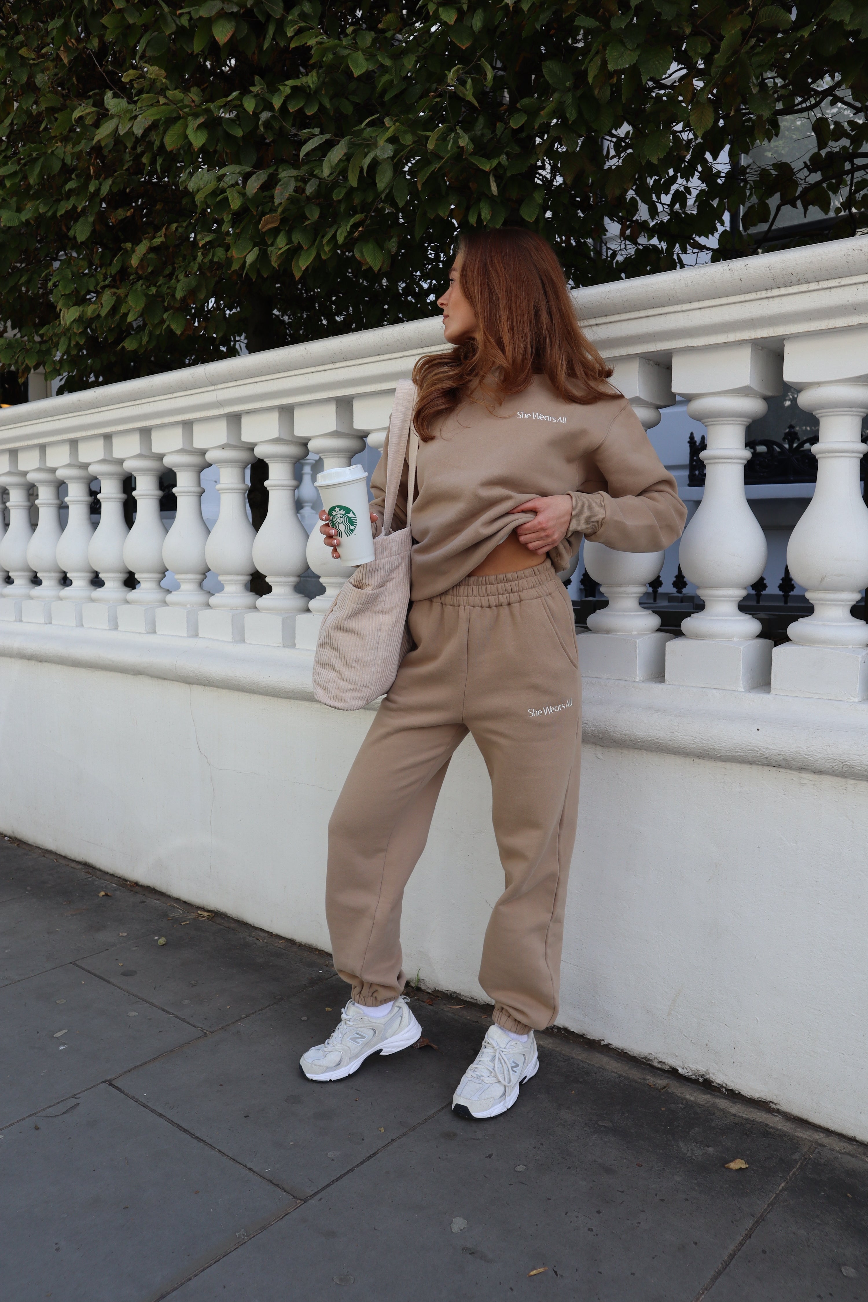 Camel discount oversized joggers